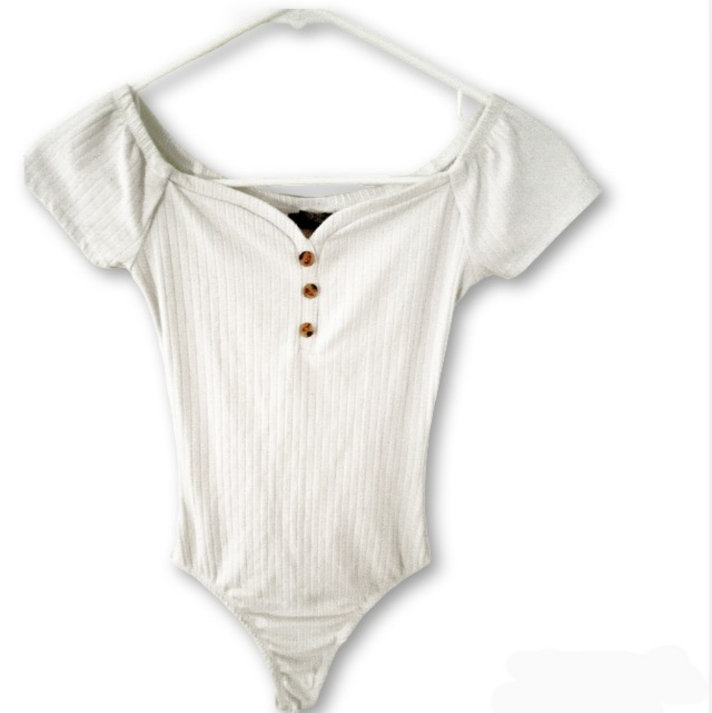 White Cute Bodysuit